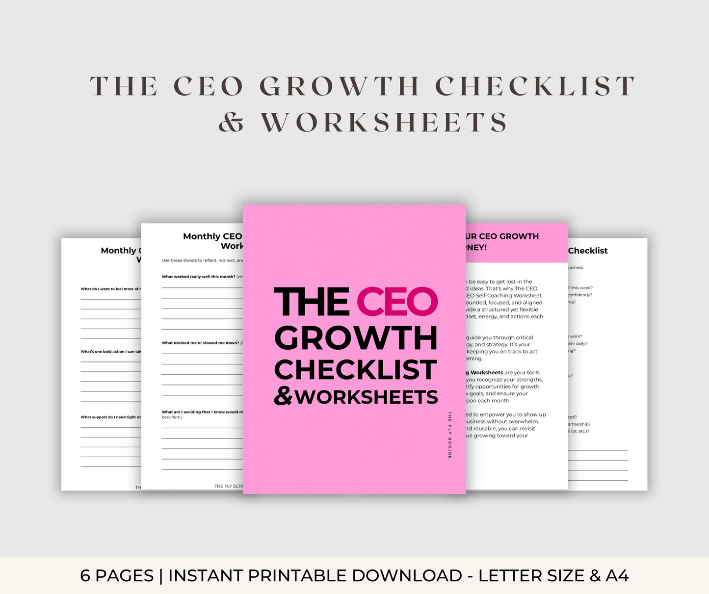 The CEO Growth Checklist + Worksheets