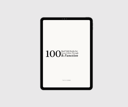 100 Reel Talk Hooks for Focus, Follow-Through & Function