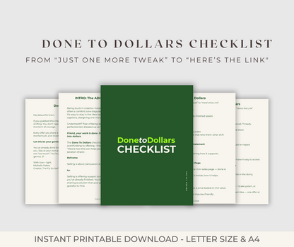 Done to Dollars: From "Just One More Tweak” to “Here’s the link"